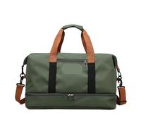KLVN Bolsa de viaje para fin de semana, para mujeres y hombres, gimnasio, fitness, yoga, equipaje de hombro, bandolera, bolsas de mano de corta distancia, Green, Talla única, Artesano