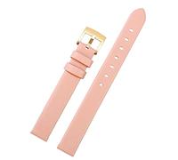 KLVN Correa de cuero genuina para Swarovski 5158517/5158544/5158972 Watchaccesorsories Fashion Pulsera de 12 mm Watch Watch Store(Pink gold)