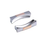 KLVN Enlace Endlink de extremo curvado de 20mm, 2 uds., solo para correa de reloj Rolex, correa de reloj Submariner, correa de Cuero de goma, conexión perfecta(Middle Rose)