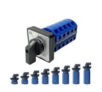 KLVN LW26-25 Serie YMW26 25A 690V Interruptor de leva de cambio de contacto plateado 1-8 polos 3 posiciones Selector giratorio LW28-25(25A-102,8P-32 Terminals)