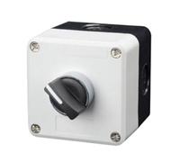 KLVN Nuevo interruptor de botón de Metal XB2, caja de control, inicio y parada, símbolo de identificación industrial, interruptor de parada de emergencia circular de reinicio automático(1Hole-01)