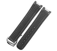 KLVN Para Omega Seamaster 300 AT150 Aqua Terra Ultra Light 8900 Series 20 mm Correa de gel de sílice, 20mm, Acetato, No es una piedra preciosa