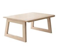 KLWQR Mesa de Centro Salon de Suelo Japonesa de Madera Maciza, Mesa Baja Plegable para Sentarse en el Suelo con Patas en Forma de U Que Se Estrechan hacia Adentro(Yellow,70x40x25 cm/28x16x10 in)