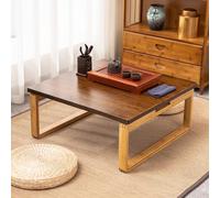 KLWQR Mesa de Centro Salon de Suelo Japonesa Multifuncional de Madera Maciza; Mesa Baja Plegable para Sentarse en el Suelo, Estructura de Ensamblaje de Caja y Espiga(60x40x26 cm/24x16x10 in)