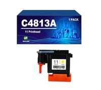 KLXFJ 11 Cabezales De Impresión Compatibles para HP C4810A C4812A C4813A C4811A para Funcionar con 1000 1100 1200 2600 2800 100 500, Cabezal De Impresión Remanufacturado,Yellow-1 Pack