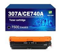 KLXFJ 307A CE740A Cartucho De Tóner Compatible para La Impresora De Color CP5220 CP5225 CP5225n CP5225dn, 7500 Páginas,Black-1 Pack