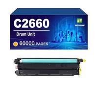 KLXFJ C2660 Unidad De Tambor Compatible con Impresoras A Color para DELL C2660dn Y C2665dnf. Rendimiento De hasta 60 000 Páginas.,Yellow-1 Pack