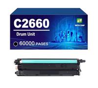 KLXFJ C2660 Unidad De Tambor Compatible con Impresoras A Color para DELL C2660dn Y C2665dnf. Rendimiento De hasta 60 000 Páginas.,Black-1 Pack
