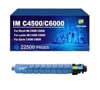 KLXFJ IM C4500 C6000 Tóner De Alto Rendimiento con Chip Compatible con Impresoras para Ricoh IM C4500 C6000 (33 000/22 500 Páginas),Cyan-1 Pack