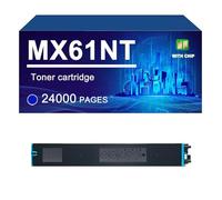 KLXFJ MX60NT Cartucho De Tóner MX61NT Compatible para Sharp MX-2630 3050 3060 3070N 3550N 3560 4150FN 4170FN 5150FN 5170FN 6150FN 6170FN 60NT, 40000/ 24000 Páginas,Cyan-1 Pack