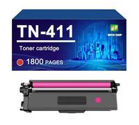 KLXFJ TN411 Cartucho De Tóner Compatible para TN421 TN431 TN441 TN451 TN491 Funciona con Impresoras HL-L8260CDW L8360CDW L8260CDN L9310CDW MFC-L8690CDW L8900CDW L8610CDW L9570CDW,Magenta-1 Pack