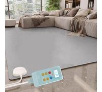 KLYDBMYT Alfombrillas eléctricas calefactables para Escritorio, Calefactor de pies, con termostato Ajustable, Impermeables y de bajo Consumo para Oficina y hogar (Gris) (80 x 120 cm)