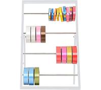 KLYDBMYT Organizador de Cintas de Metal de 4 Niveles para Manualidades, Expositor de Bufandas, chales y Joyas, dispensador de Rollos de Vinilo, fácil de Instalar, para Costura (Negro)