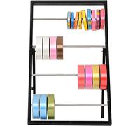 KLYDBMYT Organizador de Cintas de Metal de 4 Niveles para Manualidades, Expositor de Bufandas, chales y Joyas, dispensador de Rollos de Vinilo, fácil de Instalar, para Costura (Negro)