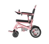 KLYDBMYT Patinete eléctrico Inteligente, automático, Ligero y Plegable de Cuatro Ruedas, Exclusivo para Mujeres. Silla de Ruedas eléctrica Rosa Motor de 250 W. Marco de Aluminio. Ultraligero
