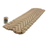 Klymit Colchón de Dormir Hinchable, estático, diseño en V, para Camping, Senderismo Ligero y mochileros, para Clima frío, 6,35 cm de Grosor, Arena Coyote
