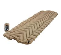 Klymit Colchoneta Inflable estática en V para Camping, Senderismo y mochilero, Cama de Aire Ligera de 3 Pulgadas de Grosor, Arena de Coyote (el Paquete Puede Variar)