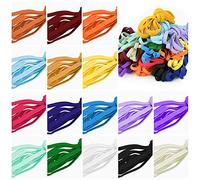 KLYNGTSK 16 PCS Banda Elástica de Poliéster Cordón Elástico Colores Flexible Cinta Elástica Costura de 6 mm Resistente Banda de Coser para Mascara,Ropa, Pelo, DIY, Accesorios (Multicolor, 3m)