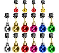 KLYNGTSK 16 PCS Barba Adornos Navideños Campanas de Barba Mini Campana de Papá Noel Adornos de Barba Clip de Navidad Multicolores para Pelo Decoración de Navidad Fiesta Regalo Año Nuevo