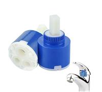KLYNGTSK 2 PCS Cartucho para Grifo 40 mm Cartucho de Cerámica Monomando Cartucho de Disco para Reemplazar el Núcleo de la Válvula de Grifos de Cocina y Baño (Azul)