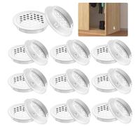 KLYNGTSK 20 PCS Rejillas Ventilacion Redondo Acero Inoxidable Redondas de Malla Agujero Circular de Rejilla de Ventilación Gabinete Orificio de Ventilación para Guardarropa, Gabinete del Zapato