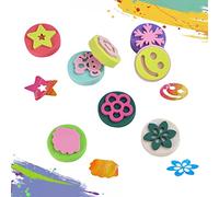 KLYNGTSK 24 PCS Esponjas de Pintura para Aprendizaje Temprano - Herramientas de Dibujo y Cepillos de Esponja para Niños DIY Bricolaje (4 * 1 cm)