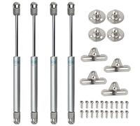 KLYNGTSK 4 PCS 100 N/10 Kg Varilla de Soporte Telescópica Amortiguadores de Gas de Muebles Bisagras Resortes Armario con Tornillos para Puertas, Abatible, Cocina, Baño, Tatami (27 cm/10.6")