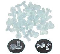 KLYNGTSK 40 PCS Topes Transparente para Muebles con Tallo Topes de Mesa de Vidrio Topes para Puertas Amortiguación de Ruido para Cajones, Puertas, Mesas de Vidrio para Agujero de 3/16 Pulgadas