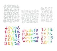 KLYNGTSK 72 PCS Troquel Scrapbooking Letra Número, Plantillas de Corte DIY Troquel, Plantillas de Corte de Meral, Plantillas de Corte DIY, Plantillas Troquelado Letras para Tarjeta de Álbum de Fotos