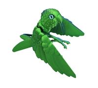 Klynovalu Loros Impresos en 3D Articulaciones Flexibles, Green | Estatua de loros realistas, decoraciones para hogar, decoraciones de escritorio, alivio del estrés, figuritas de
