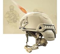 KLYso Casco Táctico RÁPIDO Militar del Grado De Kevlara Aramid NIJ IIIA Casco Balístico For El Combate Al Aire Libre (Color : T, Size : 1pcs)