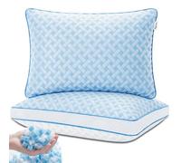 Klyvvo Almohada Viscoelástica Gel - Pack de 2 Almohadas Cama 50x70 cm, Altura Regulable, Transpirable y Cómoda, con Funda Extraíble Lavable, Alivia Cervical, Adapta a Todas Posiciones