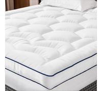 Klyvvo Topper para colchones de 160 x 200 x 8 cm, Protector de colchón Suave, sobrecolchón con Bolsillos, colchón Mate, para colchones Duros, Camas con somier, Cama de, Peso del Relleno 1000g