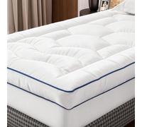 Klyvvo Topper para colchones de 90 x 200 x 8 cm, Protector de colchón Suave, sobrecolchón con Bolsillos, colchón Mate, para colchones Duros, Camas con somier, Cama de, Peso del Relleno 1000g