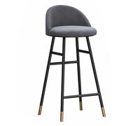 KLZUOPT Taburete de Bar de Lujo de Terciopelo con Patas de Metal, tapizado en Terciopelo, Altura de mostrador, para Comedor, Pub y Bar.