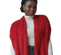 KM CHOICE ONE Scarf - Versátil Chal de Invierno & Acogedor Abrigo Para Usar en 20 estilos Diferentes, Cálido Tejido Elástico de Acabado Suave & Antiestático, Sin Tintes Azo, Rojo de Grana