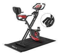 KM-Fit Bicicleta Estática 2en1 Plegable Cardio 16 Niveles con Esterilla Incluida