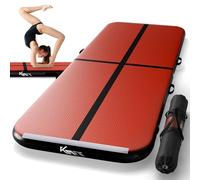KM KM Fit Esterilla hinchable Airtrack de 4 m, incluye bolsa de transporte, bomba de aire y juego de parches