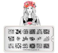 “KM Nails "MoYou-London Plantilla Colección Flower Power 03