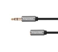 KM1230 Jack 3.5 Tapón estéreo del cable - 3.5 Socket estéreo 1.8M Kruger y Matz Basic