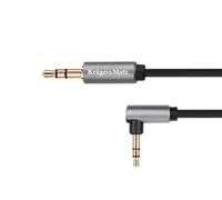 KM1233 Jack 3.5 Tapón de ángulo estéreo del cable - 3.5 Enchufe estéreo 1.8M Kruger y Matz Basic
