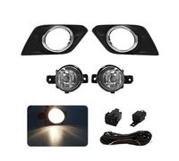 KMAGE Luz Antiniebla LED Luz Diurna DRL Luces Diurnas Cables Interruptor Y Botón para N&issan para X-Trail 2014 2015 2016 Faros Antiniebla para Coche(Yellow Light)