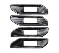 KMAGE Manija Puerta Interior Embellecedor Cubierta Panel Reposabrazos Manija Puerta Interior 4 Piezas Para Ford Para Ranger Para Everest 2023 2024(Carbon fiber color)
