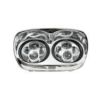 KMAGE Proyector Faro LED Doble Motocicleta Para Carretera Para Deslizamiento 2004 2005 2006 2007 2008 2009 2010 2011 2012 2013(Chrome)