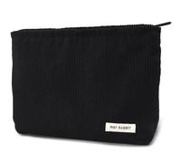 KMANGMAN 1 Pcs Neceser de Maquillaje Organizadora,Cosmeticos Neceser Pana con Cremallera,Bolsas de Maquillaje de Viaje Portátil,Bolsas de Aseo Gran Capacidad(Negro)