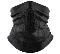 KMANGMAN 1pcs Medio Pasamontañas Transpirable,Polaina de Cuello,Calentador de Cuello,Mascarilla Moto,Ciclismo Termica,Máscara para Correr,Braga Cuello Moto Hombre y Mujer,para Running,Esqui-Negro