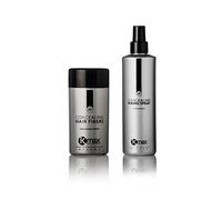 Kmax Concealing Hair Fibers - Combo Set Color Fibre capillari + Lacca aglutinante gris luminoso (ral 7035)