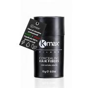 Kmax Hair Fibers, Fibras de Queratina para cabello de acción redensificante y para cubrir la calvicie- Tamaño Regular (15 gr) (Gris claro)