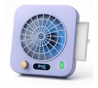 KmaxShip Colector de polvo de uñas inalámbrico, ventilador de vacío compacto recargable con filtro reutilizable, potente máquina de succión de polvo para esmalte de gel acrílico, manicura, pedicura en