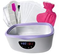 KmaxShip Máquina de cera de parafina para manos y pies, 5000 ml, calentador de cera de tratamiento de parafina de gran capacidad con recambios de 3.7 libras, kit hidratante de 213 piezas de máquina de